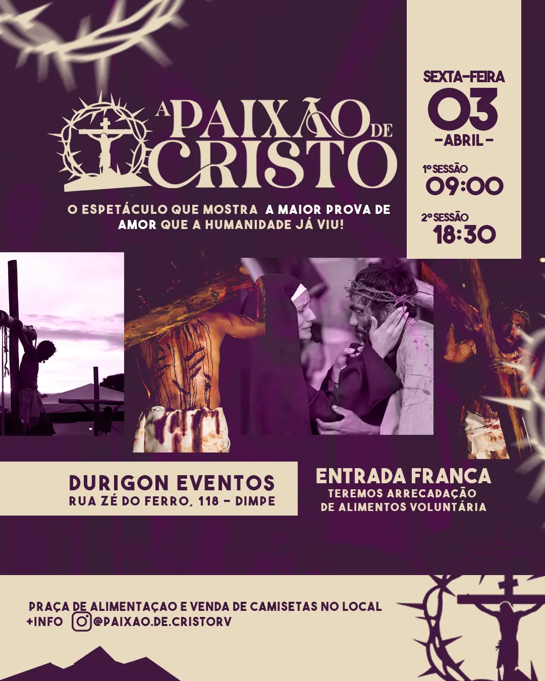 Imagem principal da notícia Emoção e fé marcaram a encenação da A Paixão de Cristo 2026