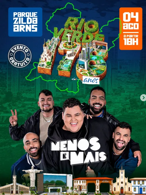 Imagem principal da notícia Rio Verde celebra 178 anos com noite de música e grande participação popular