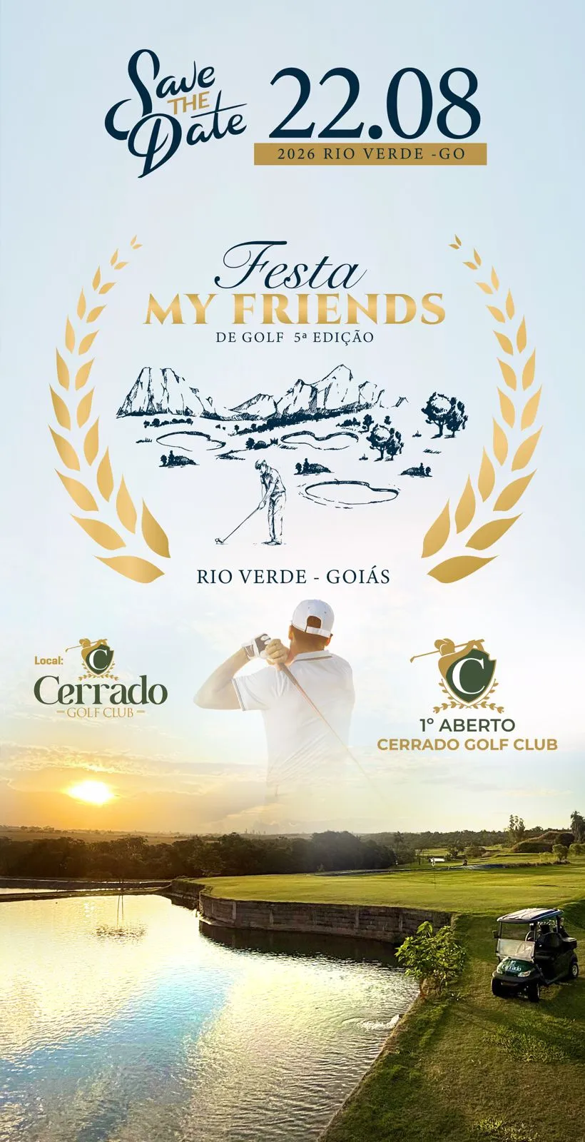 Imagem principal da notícia Festa My Friends de Golf reúne participantes no Cerrado Golf Club em Rio Verde