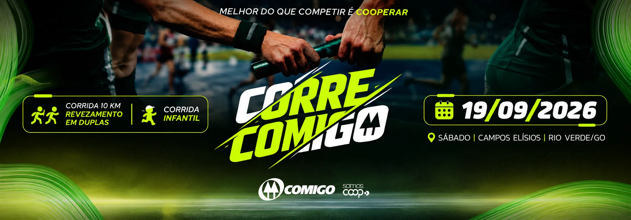 Imagem principal da notícia Corrida Corre Comigo reúne participantes em Rio Verde com incentivo à cooperação e ao esporte