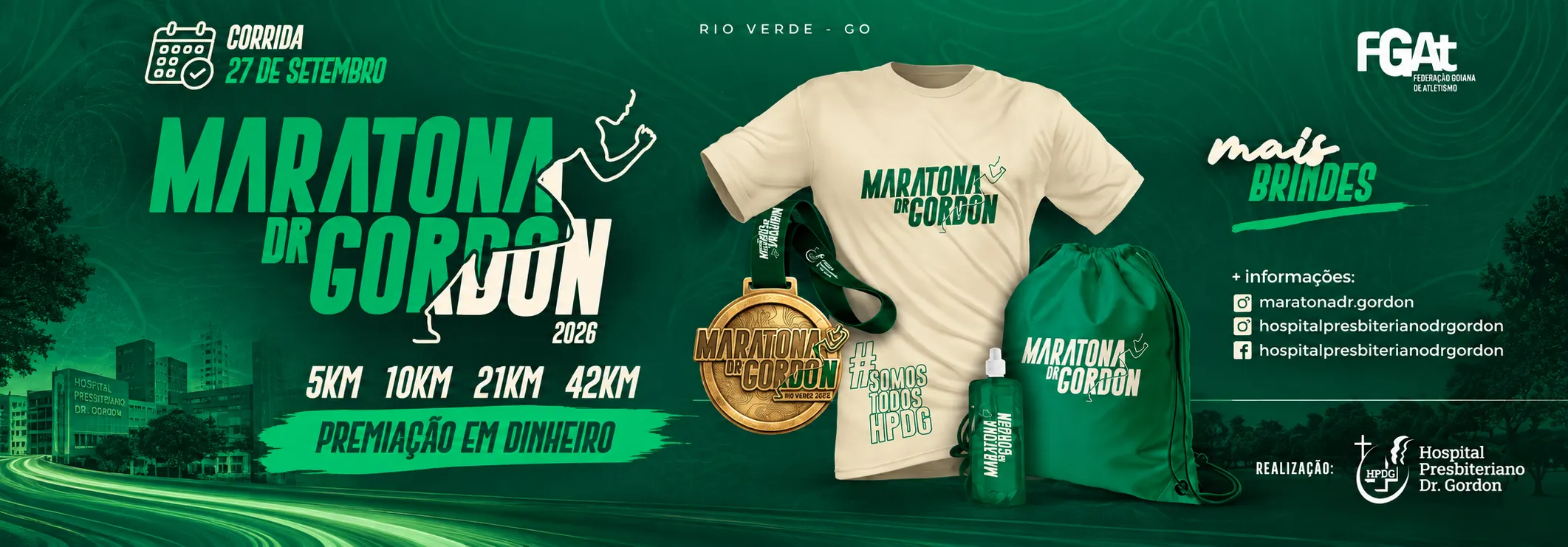 Imagem principal da notícia Maratona Dr. Gordon movimentou Rio Verde com provas de diferentes distâncias